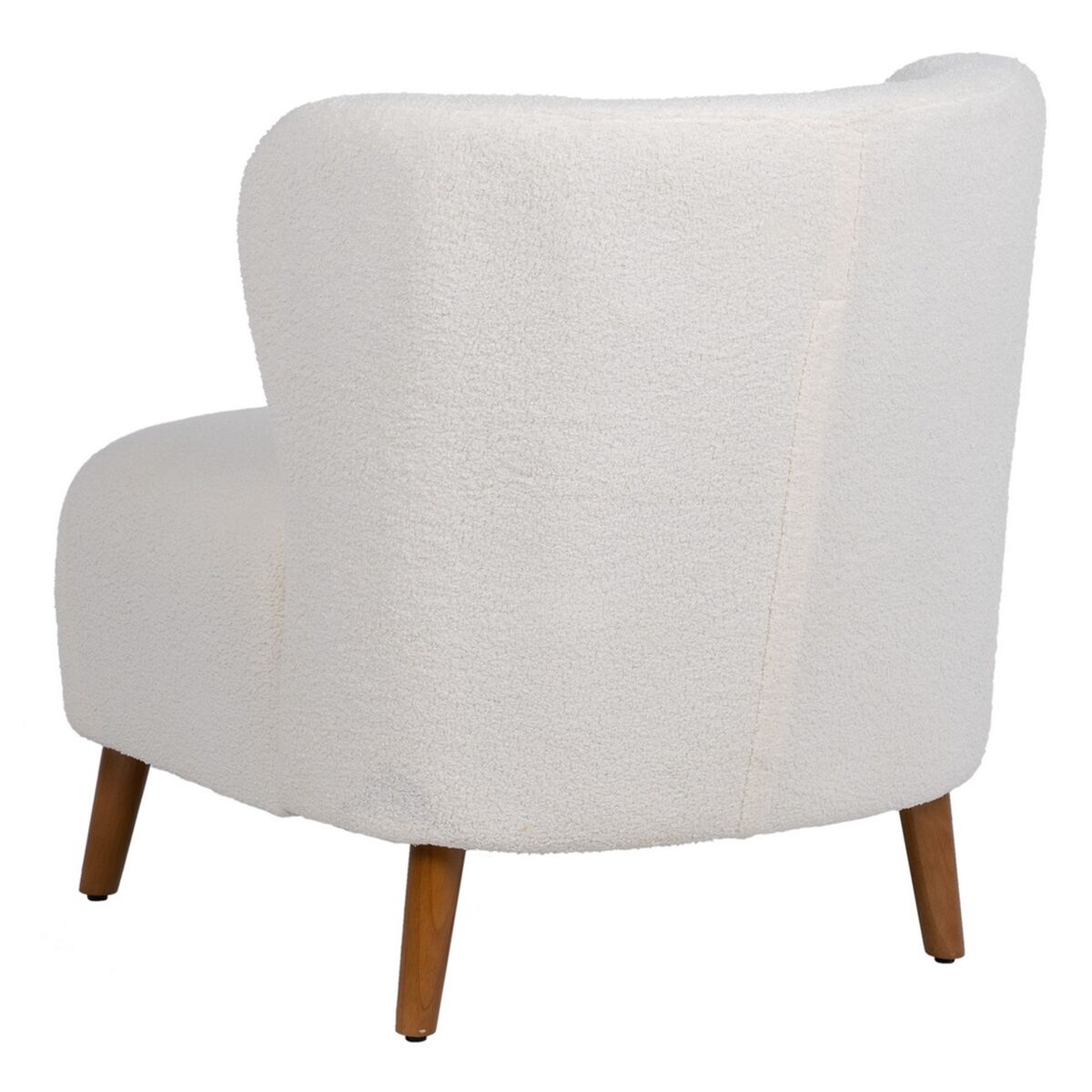 Poltrona 72 x 78 x 82 cm Madeira da borracha Branco